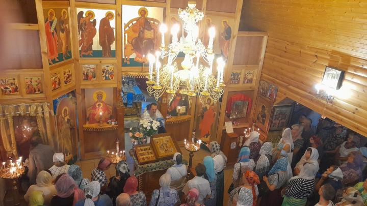 По благословению старца Илия в Луганск прибыла икона Божией Матери Победительная