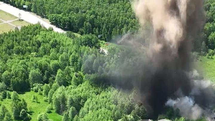 В Сети опубликовали видео мощного взрыва на границе России, Украины и Белоруссии