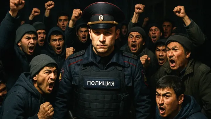 Ты с кем разговариваешь? Полицейские поставили на место агрессивных бородачей. В прямом смысле